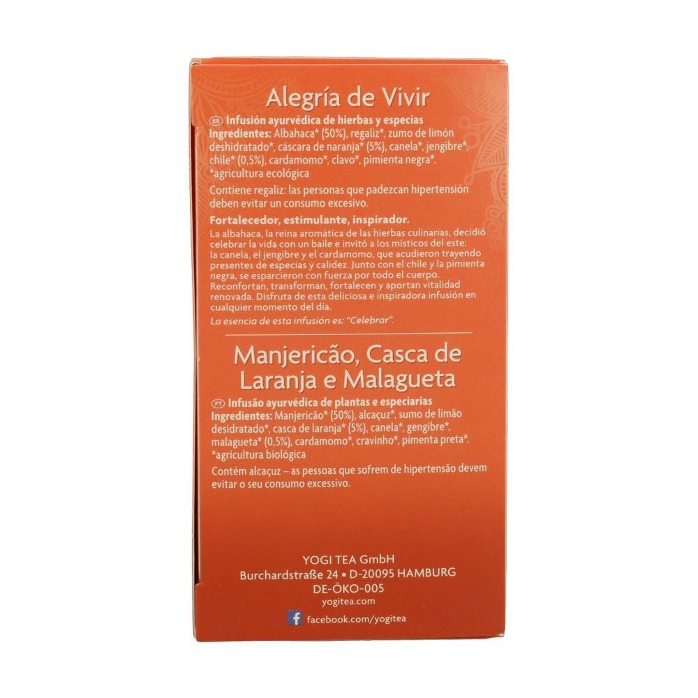 Yogi Tea Joy Of Living 17 Saqetas