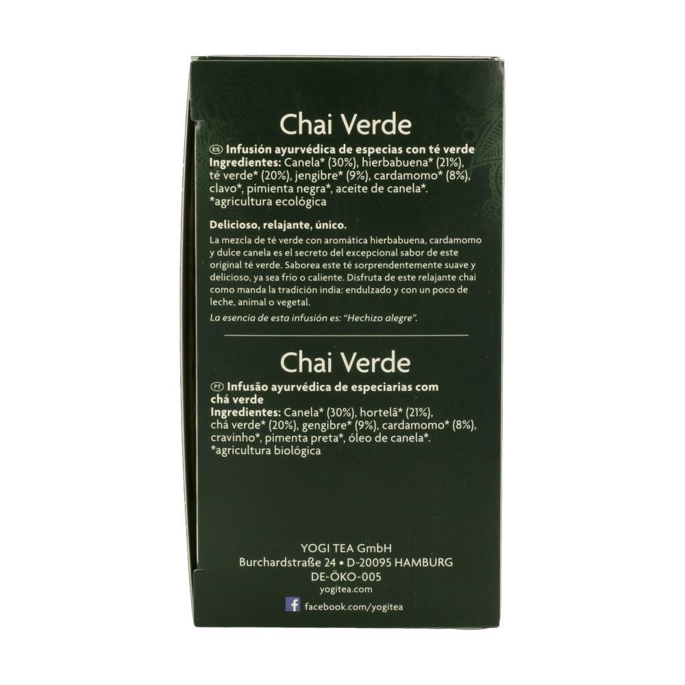 Yogi Tea Chai Verde Bio 17 Saqetas