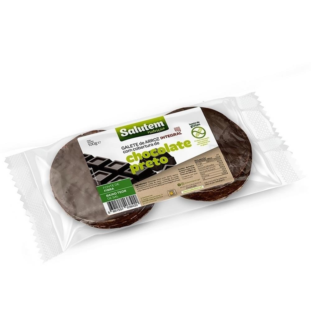 Galete Arroz Choc Preto Salutem 100G