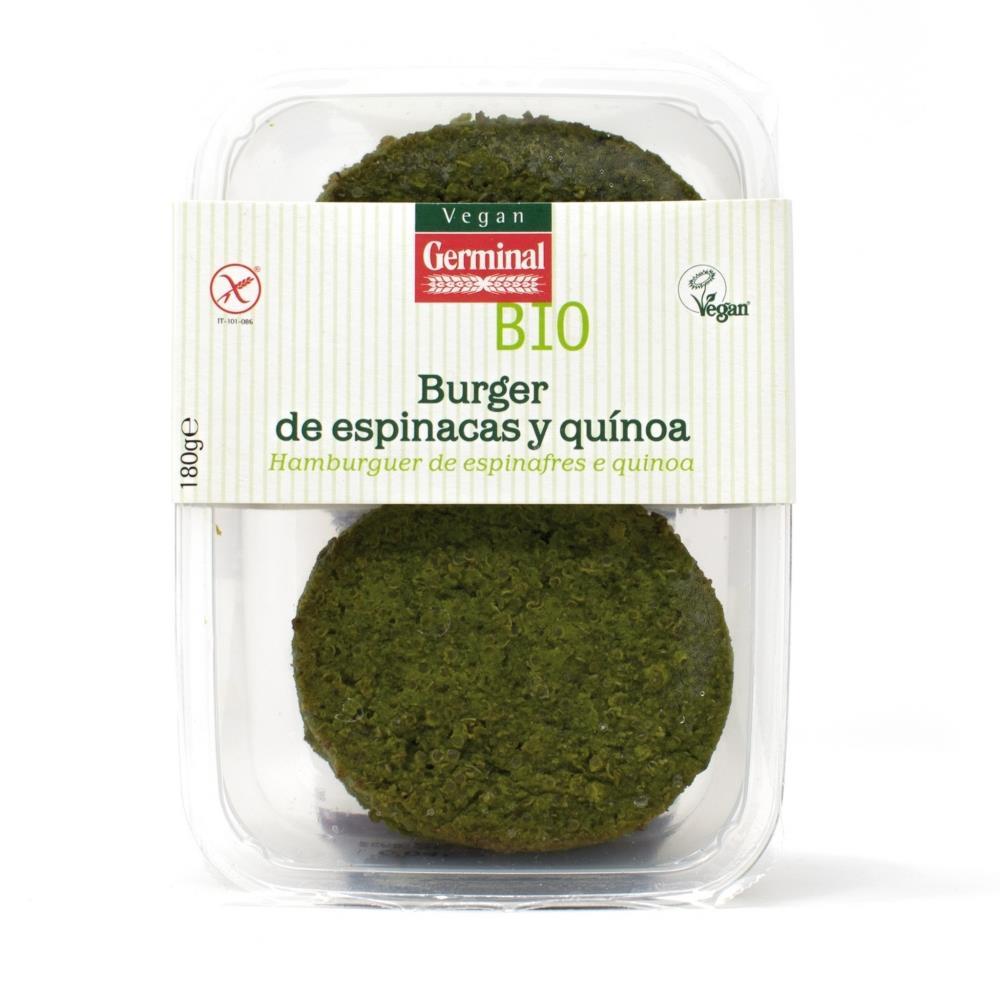 Hambúrguer Com Espinafre E Quinoa Sem Gluten Germinal Bio 180g