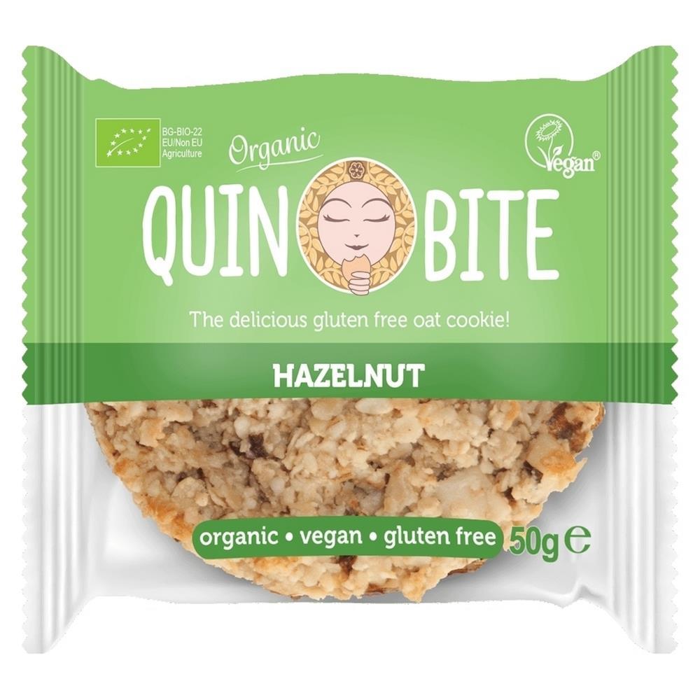 Quin Bite Cookie Hazelnut Gluten Free 50g
