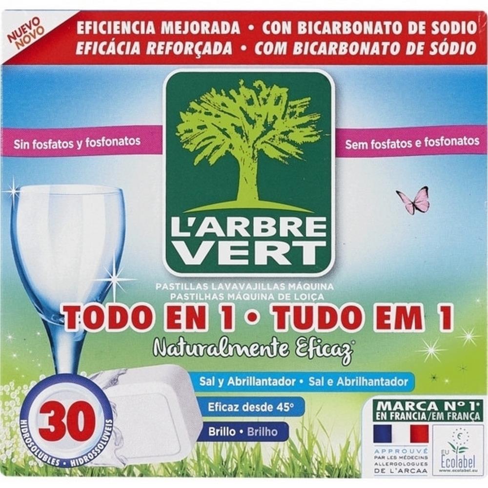Pastilhas Maquina Lavar Loiça L Arbre Vert 30 dozes