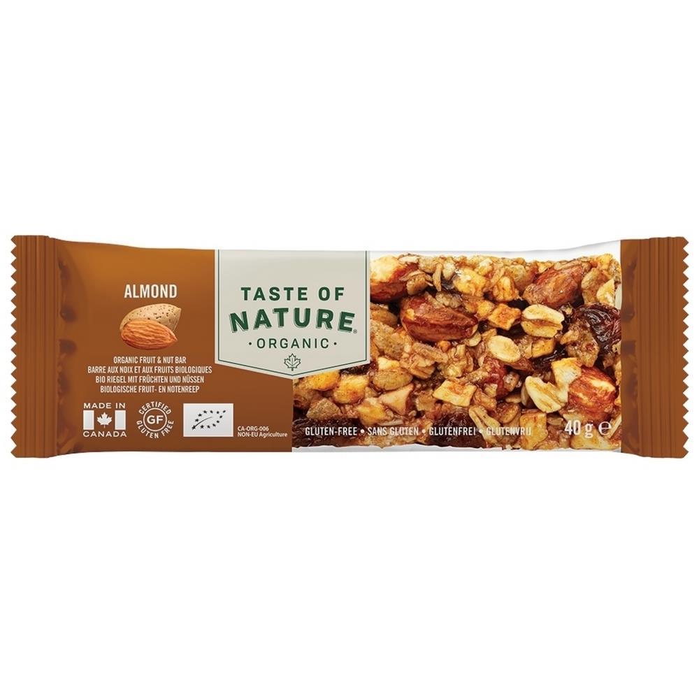 Barra De Amêndoa Com Sementes E Passas Bio Taste Of Nature 40g