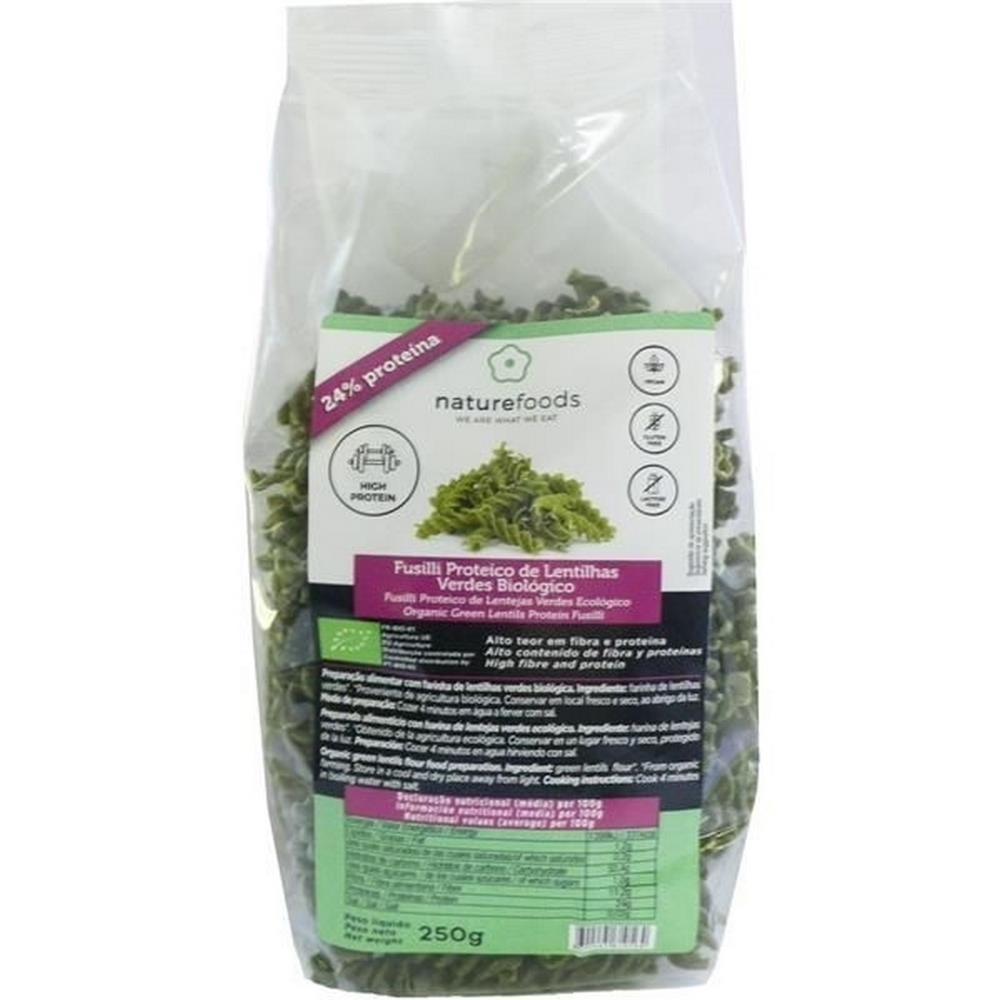 Gluten Free Green Lentil Fusilli Bio Nature Foods 250g