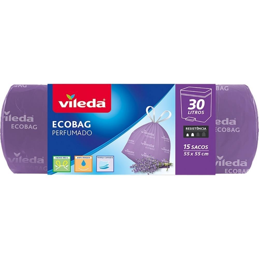 Sacos do Lixo EcoBag Perfumado Alcrim 15 Unidades Vileda 30Lit