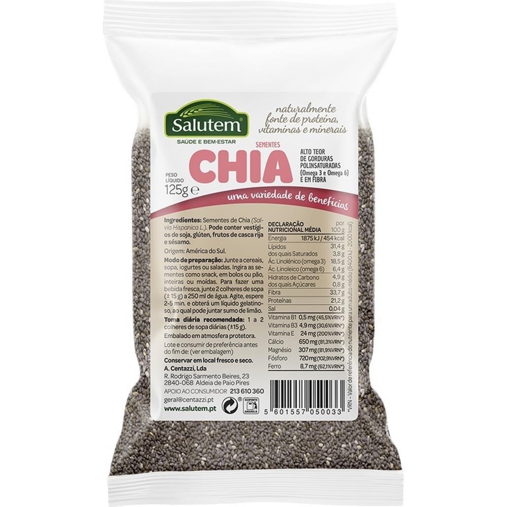Sementes De Chia Salutem 125g