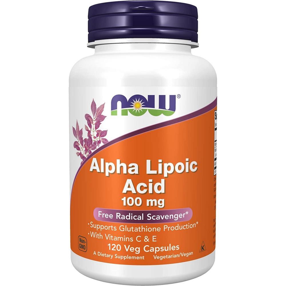 Ácido Alfa Lipóico 100MG Now Foods 60 Veg Cápsulas