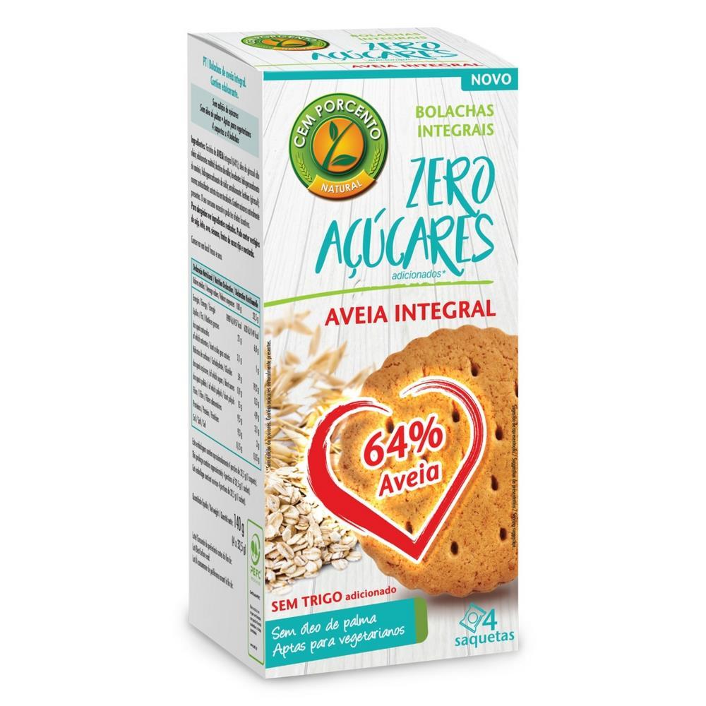 Bolacha de Aveia Sem Açúcar Cem Porcento 140g