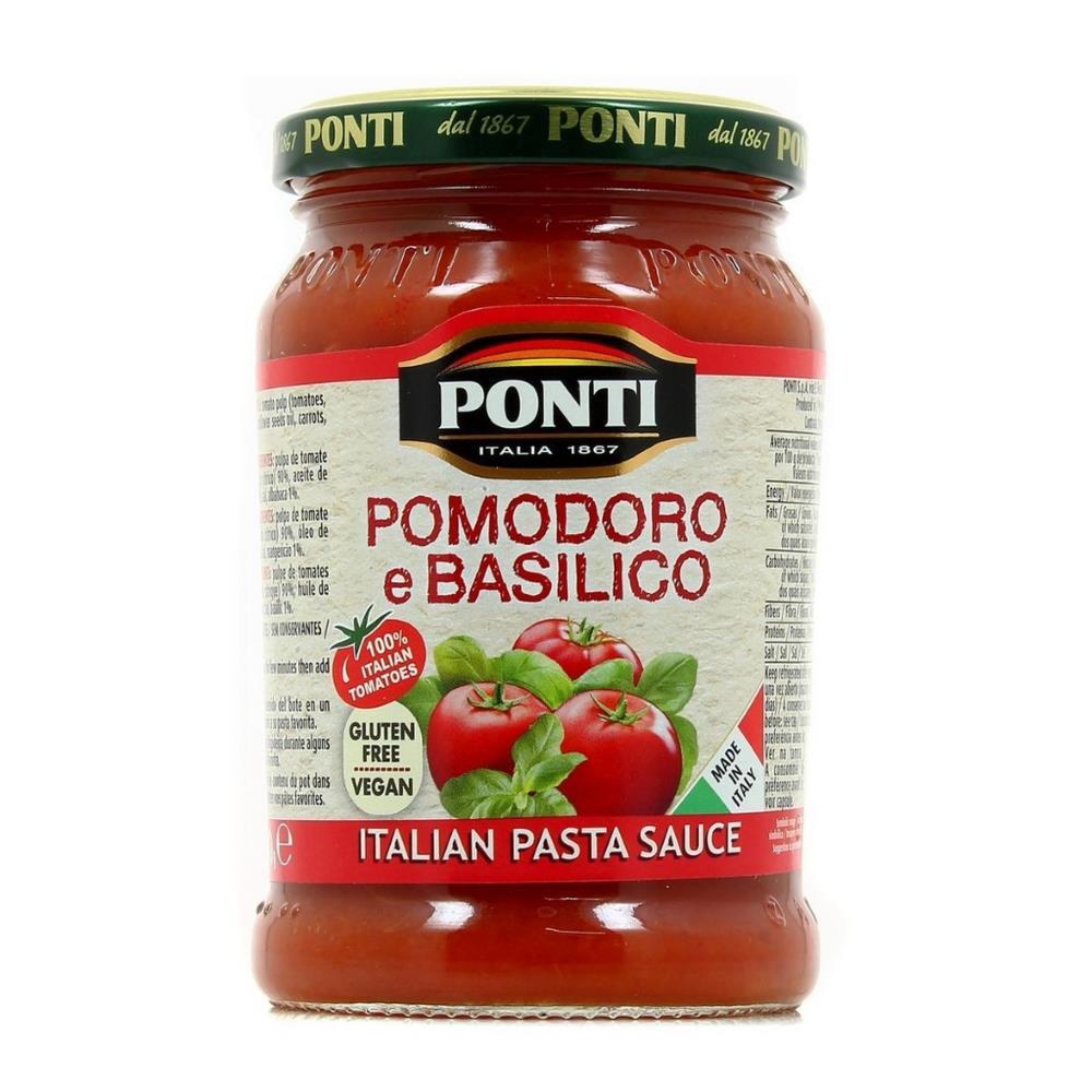 Molho de Tomate & Basílico Em Frasco Ponti 280g