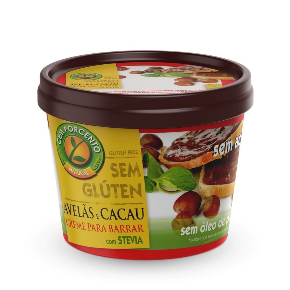 Creme Avelas E Cacau Para Barrar Cem Porcento Sem Gluten 200g