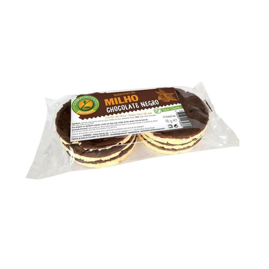 Bolacha De Milho Com Chocolate Negro Cem Porcento 100g