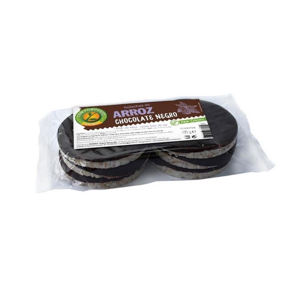 Bolacha Arroz Com Chocolate Negro Cem Porcento 100g