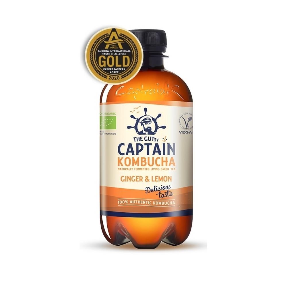 Captain Kombucha Gengibre E Limão Bio 400ML