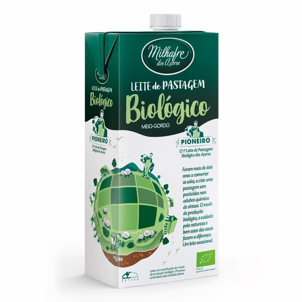 Milhafre Leite Meio Gordo Bio 1Lit