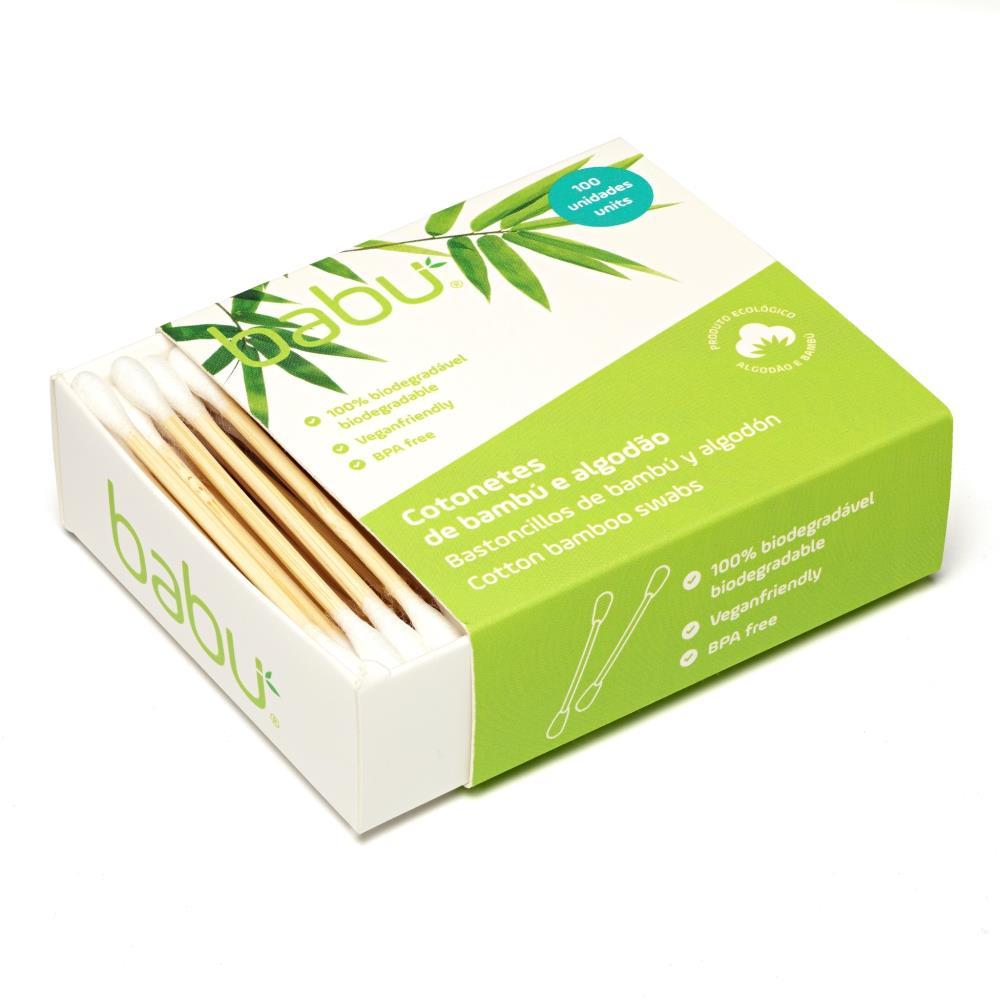 Babu Cotonetes De Bambú E Algodão 100Un