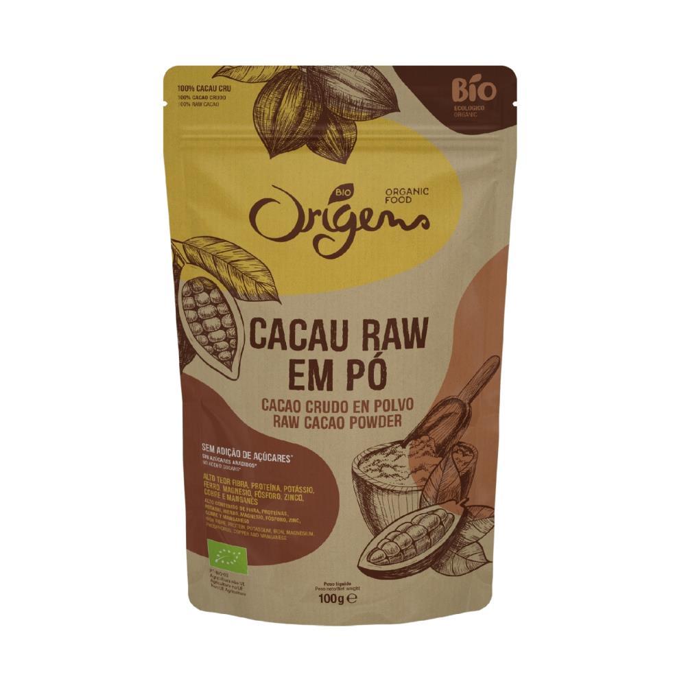 Cacau Em Pó Raw Origens Bio 100Gr