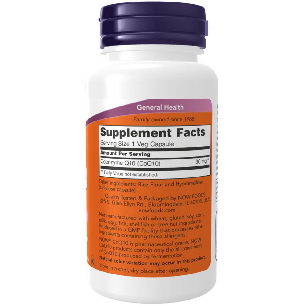 CoQ10 30Mg Now Foods 60 Cápsulas