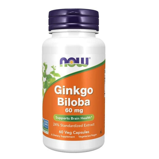 Now Ginkgo Biloba 60Mg 60 Caps