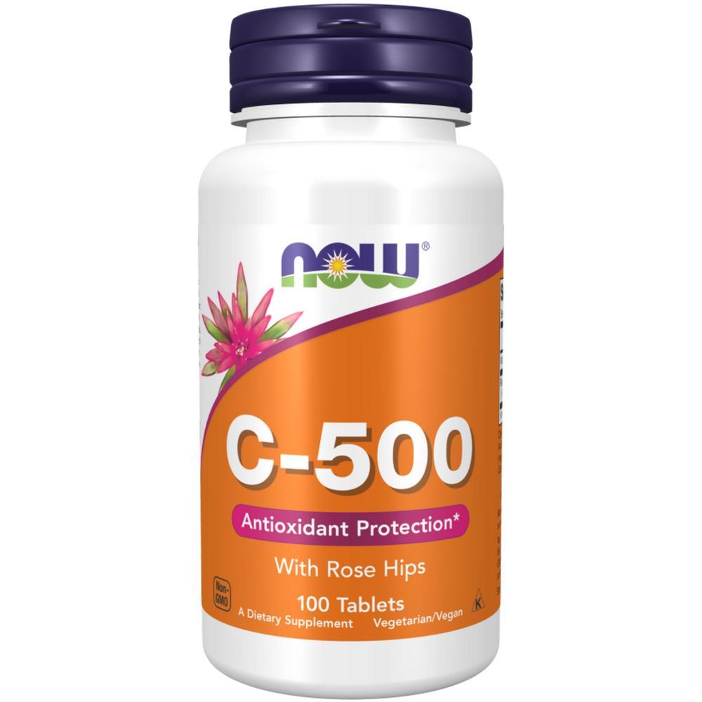 Now Vitamina C 500 Rose Hips 100 Comp