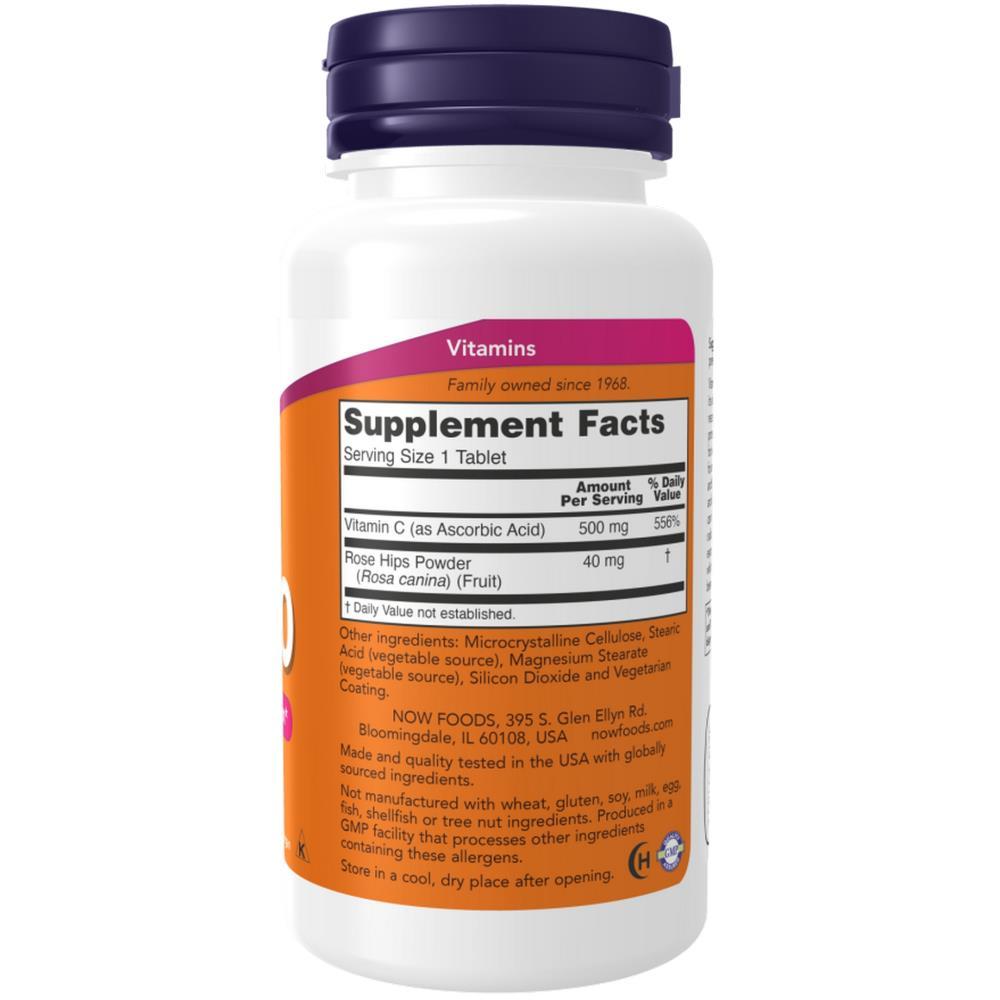 Now Vitamina C 500 Rose Hips 100 Comp
