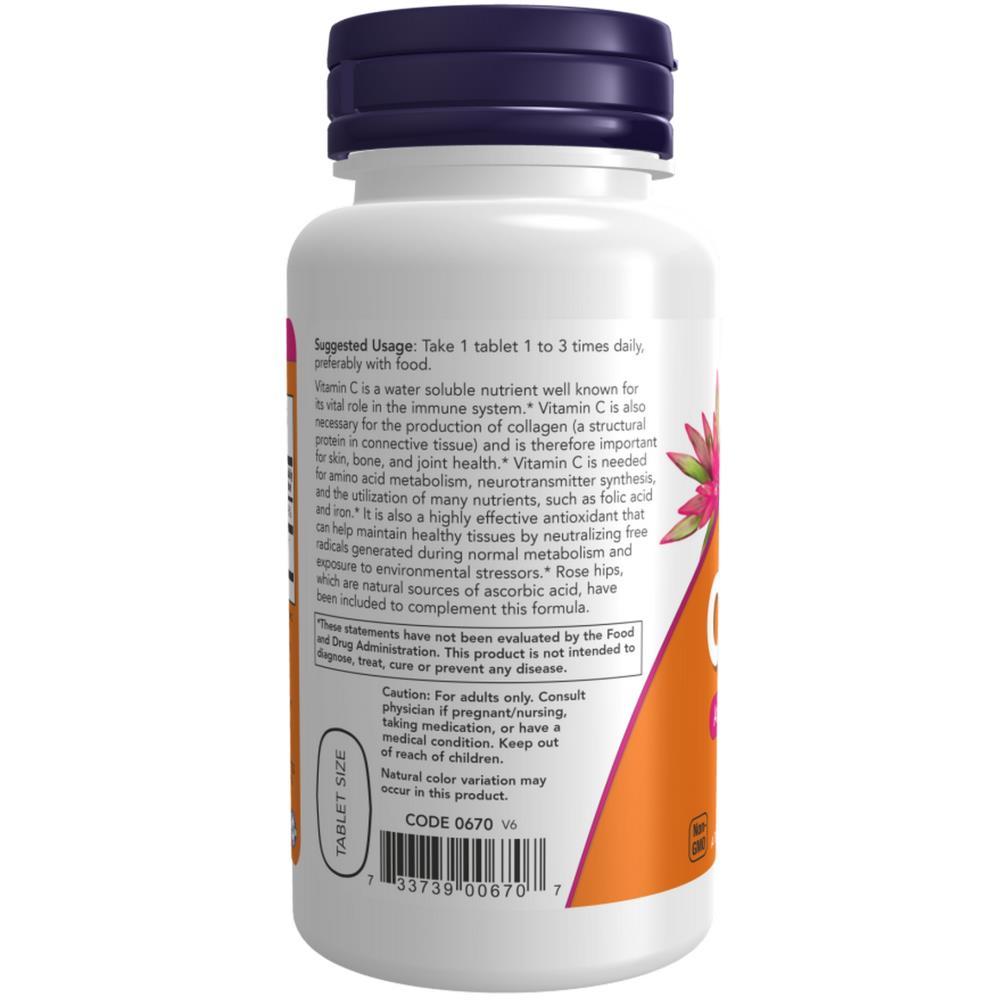 Now Vitamina C 500 Rose Hips 100 Comp
