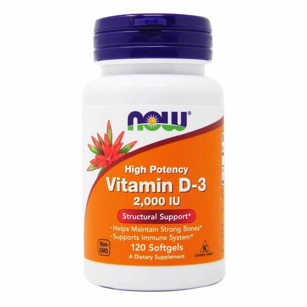 Now Vitamina D-3 2000UI 120 Cápsulas