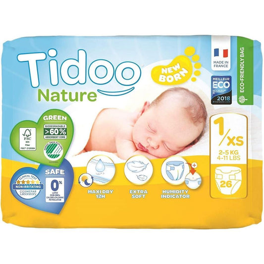 Tidoo Eco Fralda 1xs 2-5kg Newborn 26 UNDS