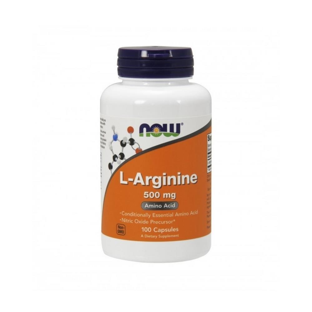 Now L-Arginine 500Mg 100 Veg Capsules