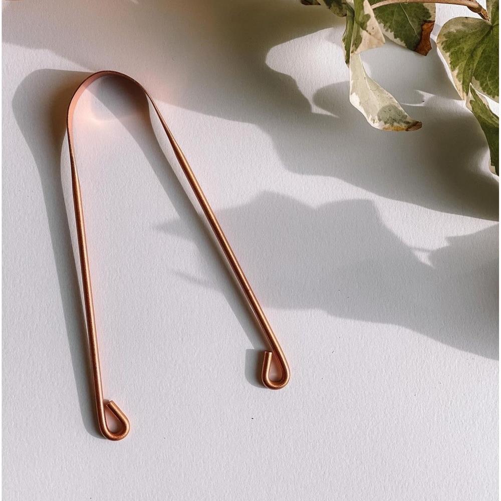 Tasteful Copper Tongue Scraper 1un