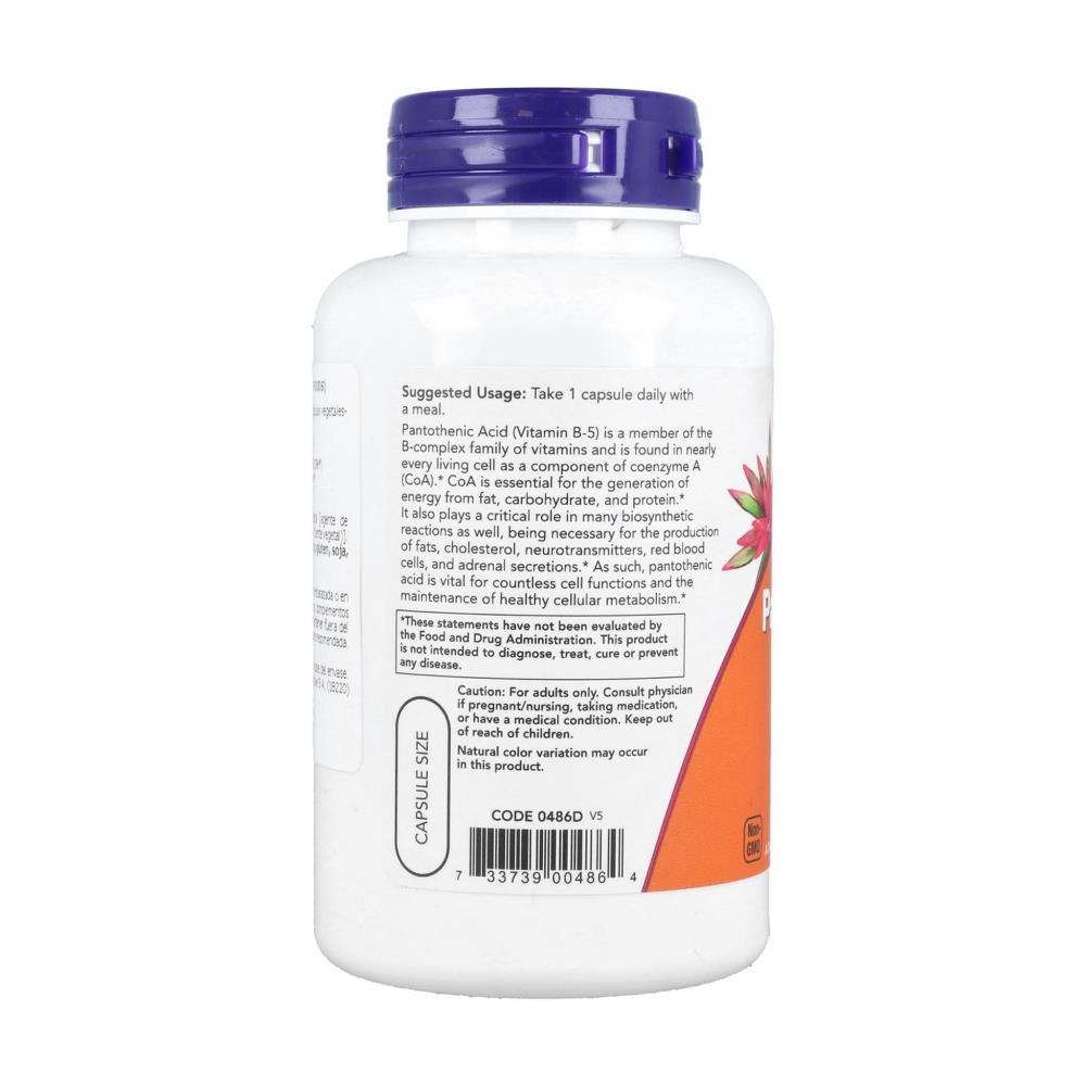 Pantothenic Acid Vitamin B-5 500mg 100 Veg Capsules