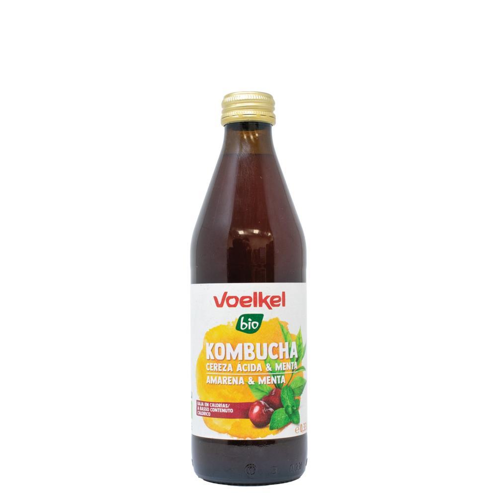 Kombucha De Cereja E Hortelã Bio Voelkel 330ML