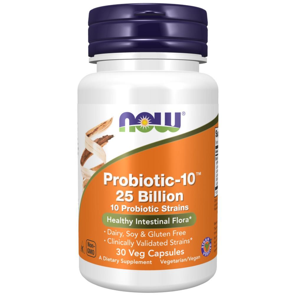 Probiotic-10 25 Billion Now Foods 30 Veg Cápsulas