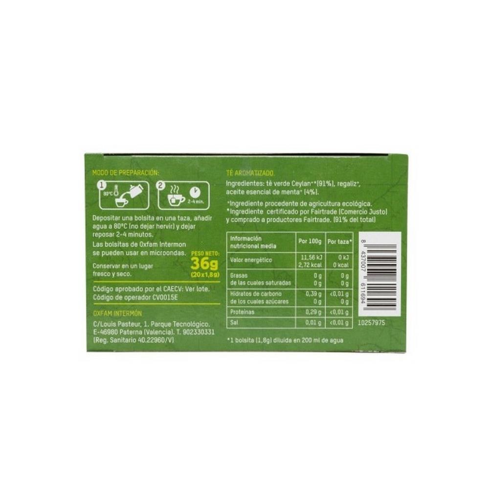 Organic Green Tea With Mint 20 Sachets