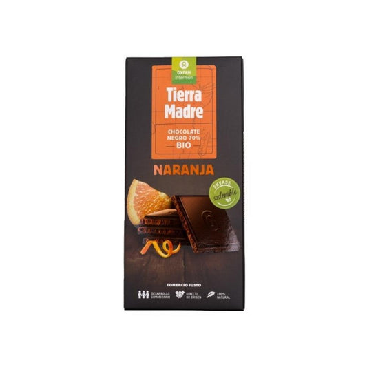 Dark Chocolate 70% Cocoa With Orange Tierra Madre Bio 100g