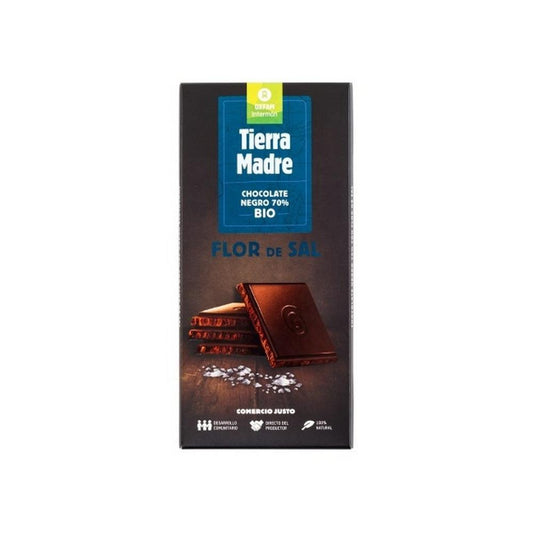 Dark Chocolate 70% Cocoa With Flower Of Salt Bio Tierra Madre 100g
