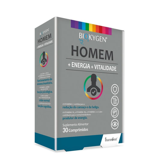 Homem + Energia + Vitalidade Biokygen 30 Comprimidos