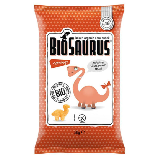 Corn Snack Ketchup Bio Biosaurus 50g