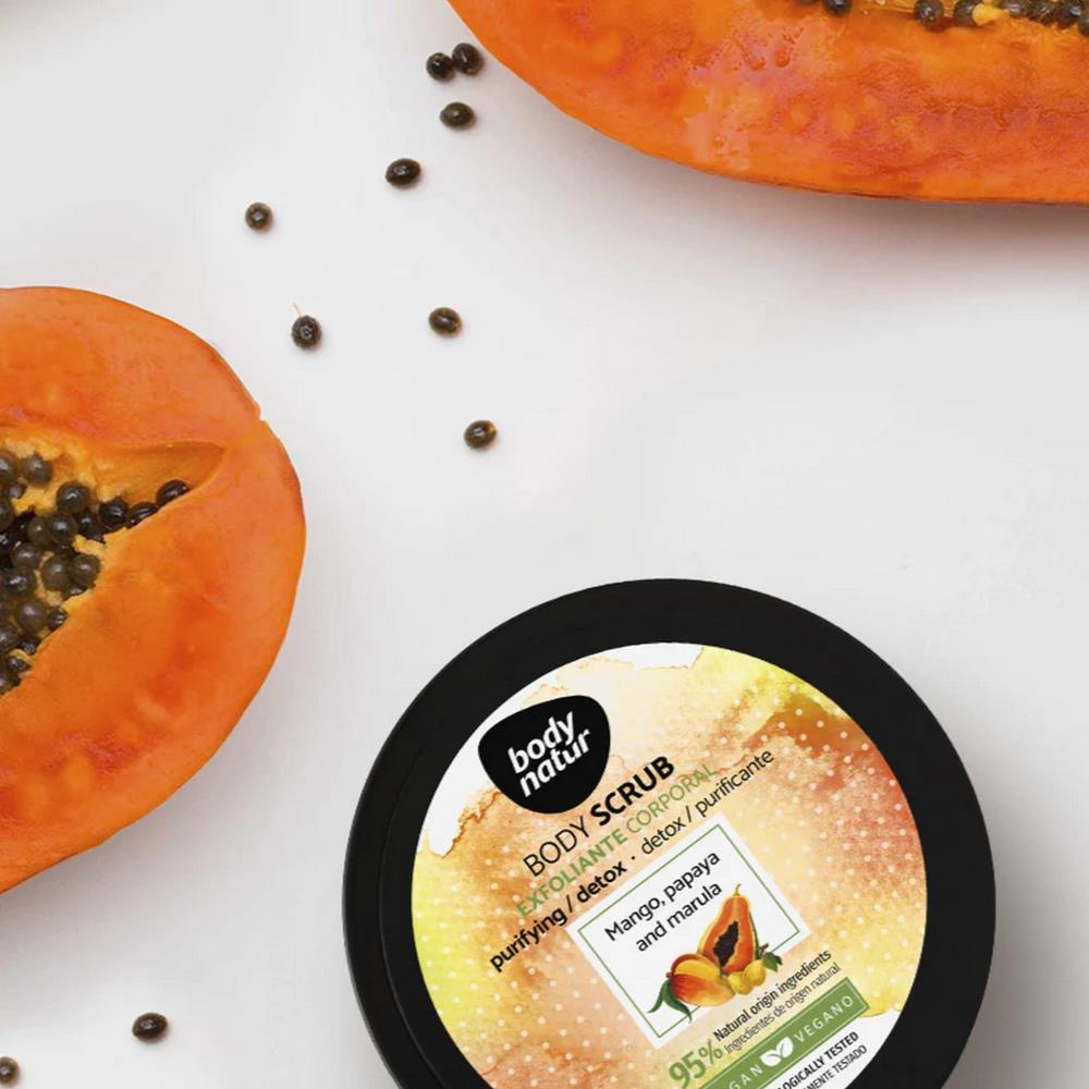 Detox Purifying Body Scrub with Mango, Papaya and Marula Body Natur 200ml