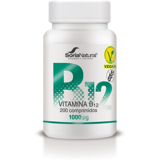Vitamina B12 1000ug Vegan Soria Natural 200 Comprimidos