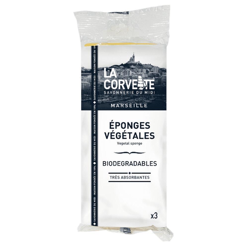 Vegetable Sponge for Biodegradable Crockery Pack 3 Units La Corvette