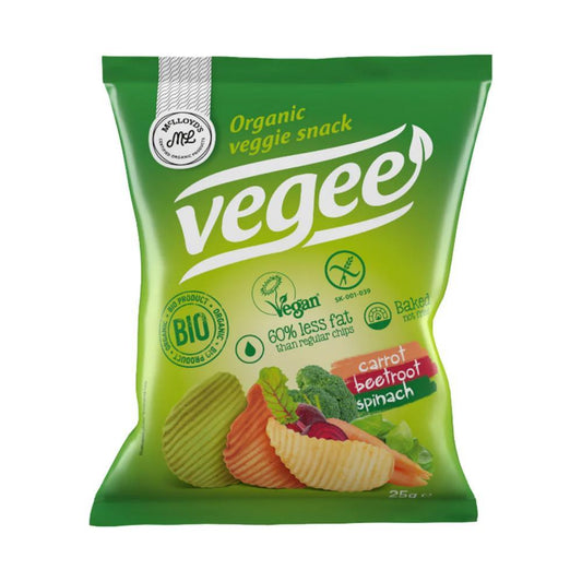 Vegee Snack Vegetable Mix Gluten Free Bio Organique 25g