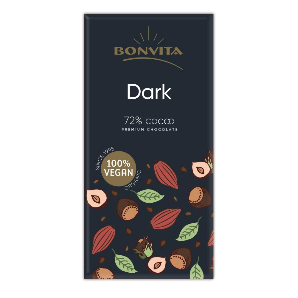 Chocolate Negro 72% Cacau Bio Bonvita 100g