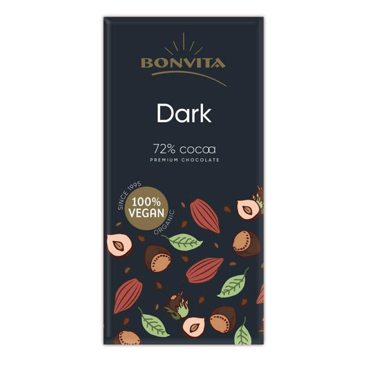 Dark Chocolate 72% Cocoa Bio Bonvita 100g