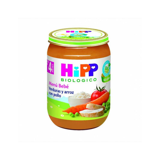 Vegetable Puree And Rice With Chicken 4 months Pot Hipp 190g