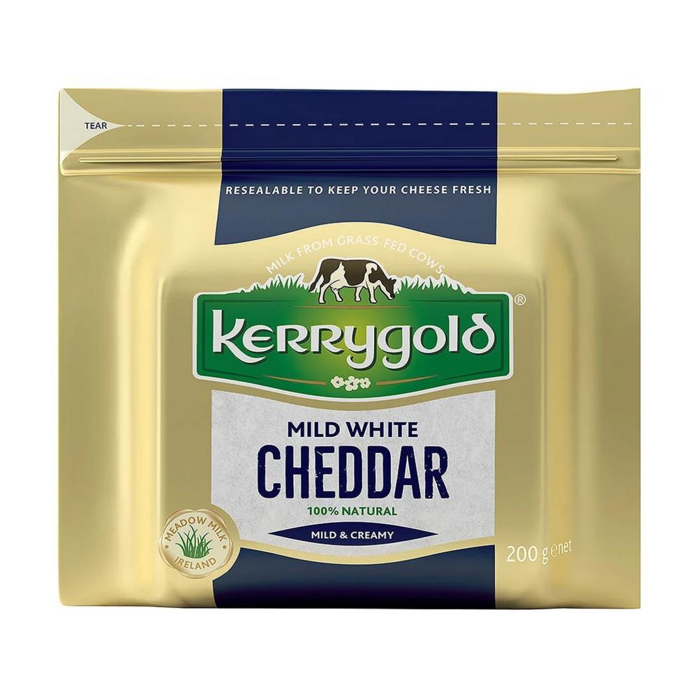 Queijo Cheddar Branco Suave Kerrygold 200g