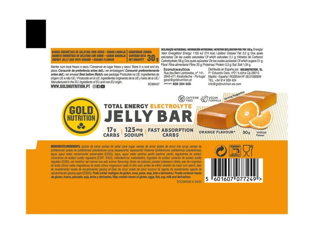 Jelly Bar Electrolyte Orange Gold Nutrition 30g