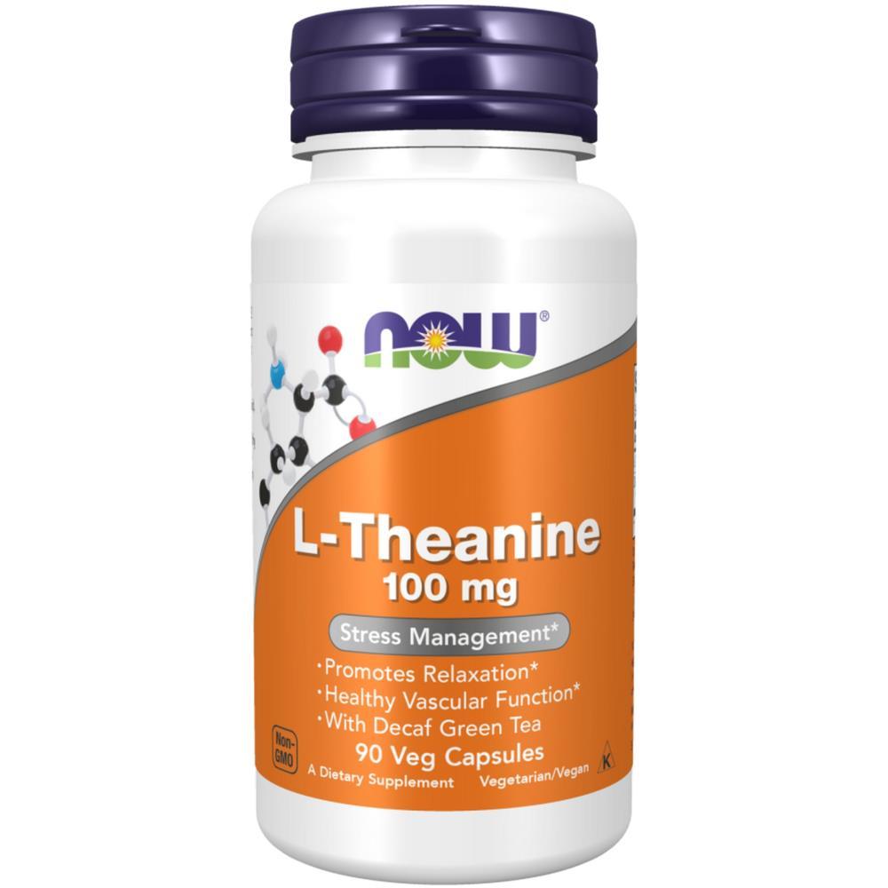 L-Theanine 100mg Now Foods 90 Veg Cápsulas