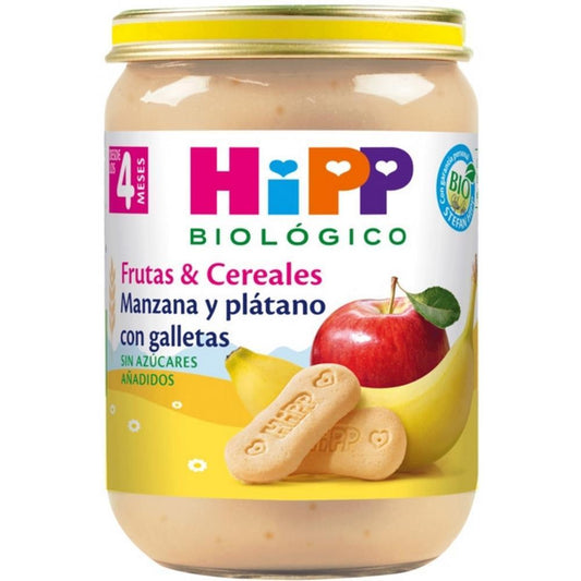 Apple, Banana and Biscuit Puree 4 months Hipp Jar 190g