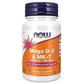 Mega D-3 &amp; MK-7 Now Foods 60 Capsules