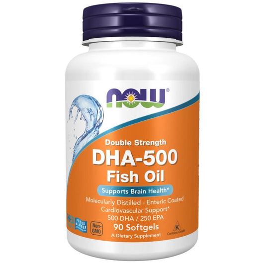 DHA 500 Double Strength Now Foods 90 Cápsulas